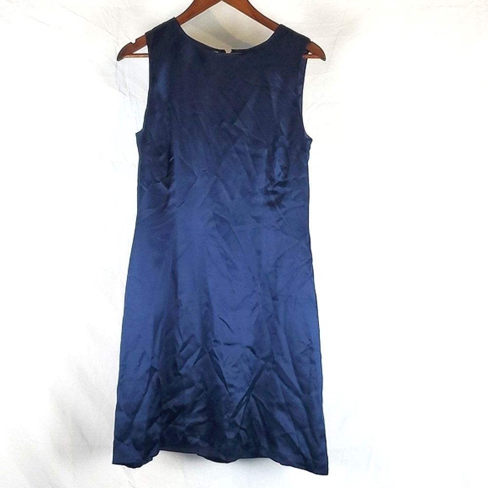 Vintage Maggy London Blue Silk Dress